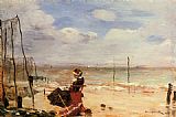 Norbert Goeneutte Femme sur la Plage painting